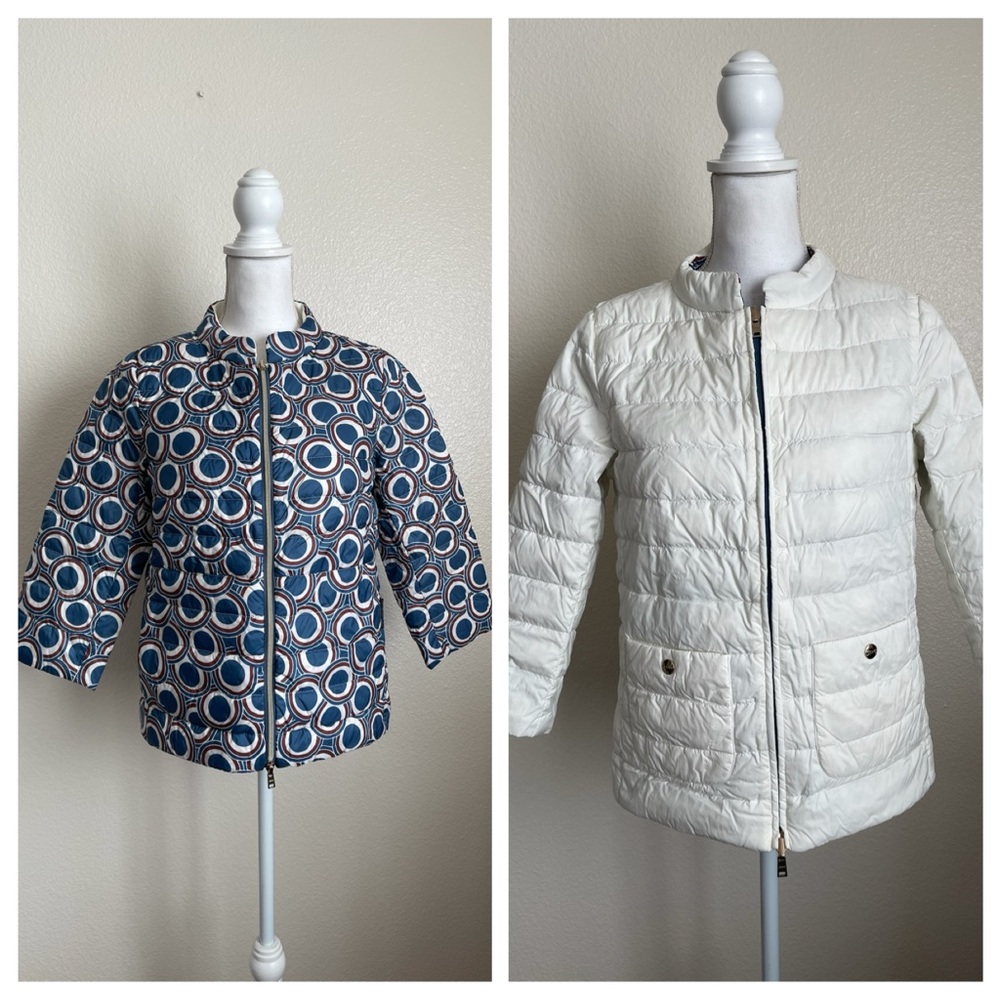 Herno REVERSIBLE down jacket zipper pockets circles ⭕️ mosaic puffer bomber coat